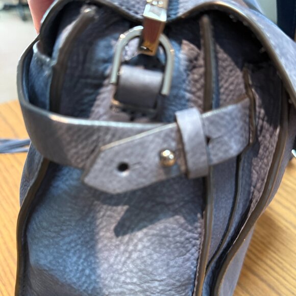 Rebecca Minkoff Darren Messenger Bag Blue Nubuck Crossbody - Picture 16 of 16